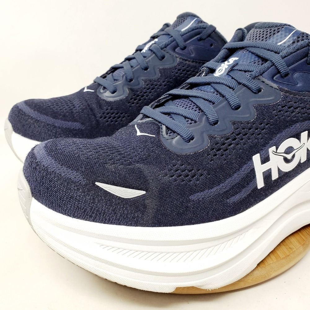 Hoka One One Bondi 9 Shoes Mens 11 2E WIDE Blue Comfort Walking Running Sneaker - Picture 8 of 16